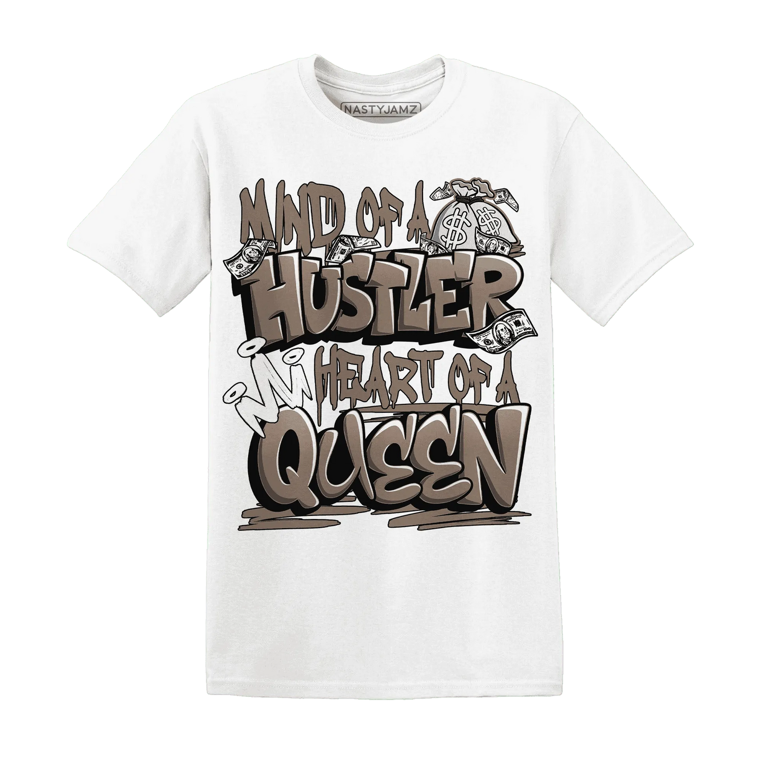 NastyJamz-Low-Mocha-1s-T-Shirt-Match-Hustler-Heart-Queen