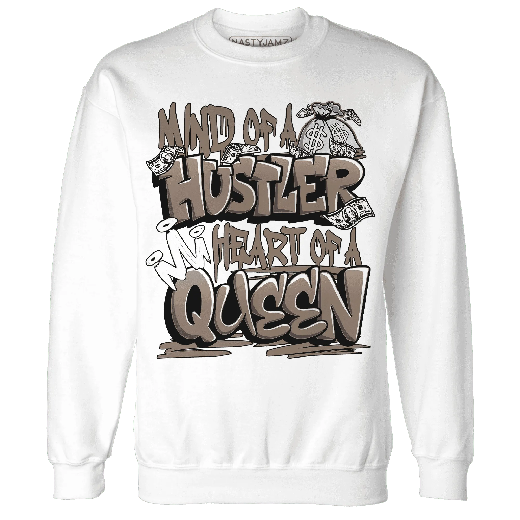 NastyJamz-Low-Mocha-1s-Sweatshirt-Match-Hustler-Heart-Queen