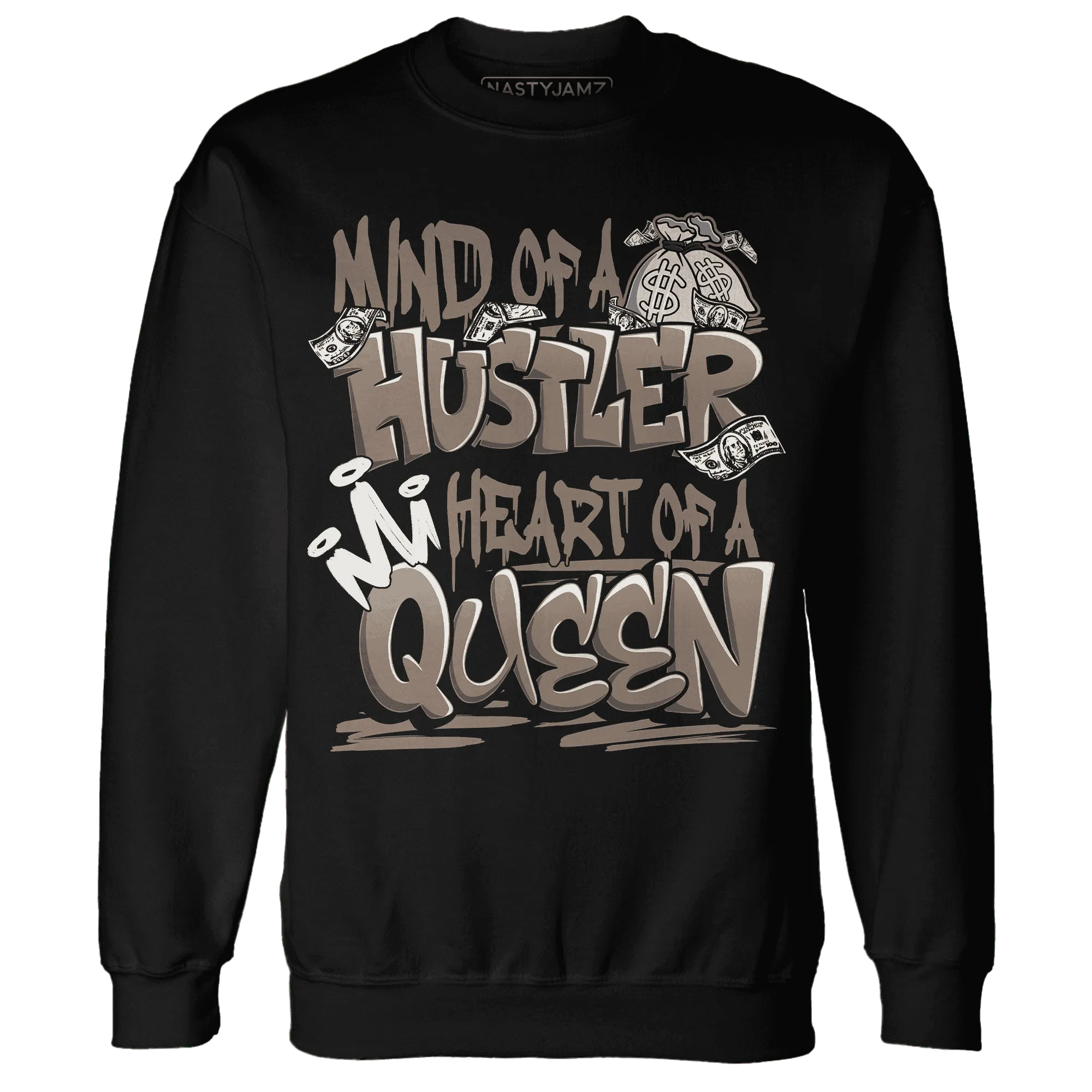 NastyJamz-Low-Mocha-1s-Sweatshirt-Match-Hustler-Heart-Queen