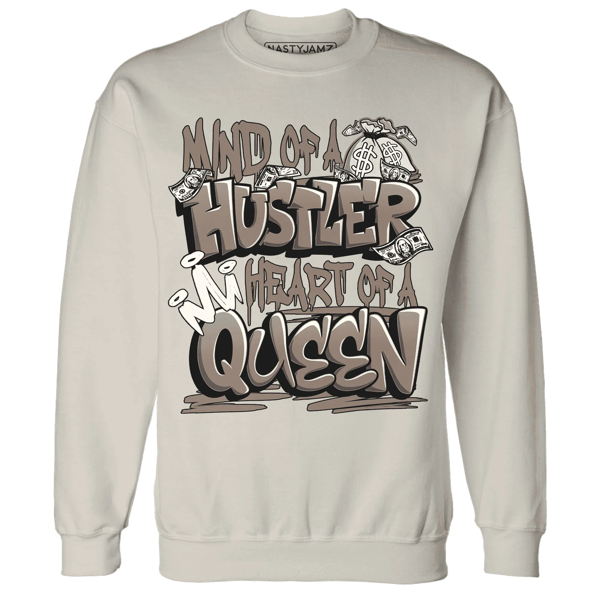 NastyJamz-Low-Mocha-1s-Sweatshirt-Match-Hustler-Heart-Queen