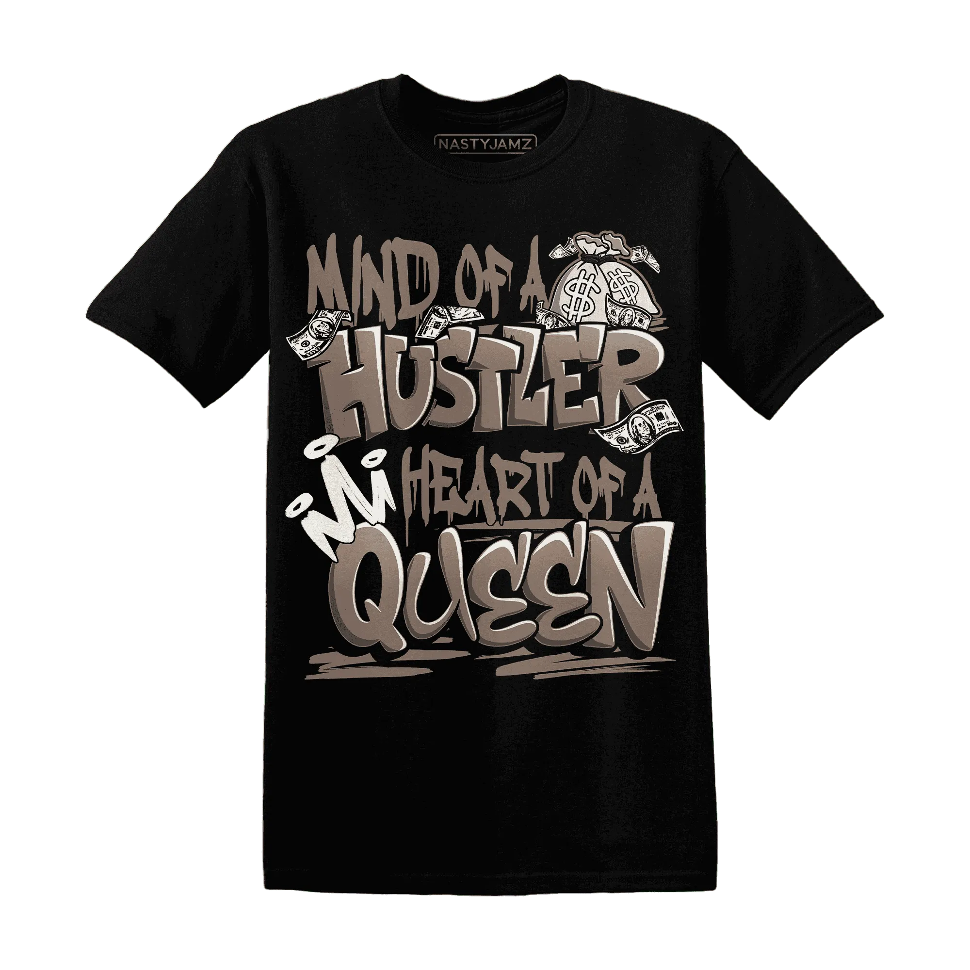 NastyJamz-Low-Mocha-1s-T-Shirt-Match-Hustler-Heart-Queen