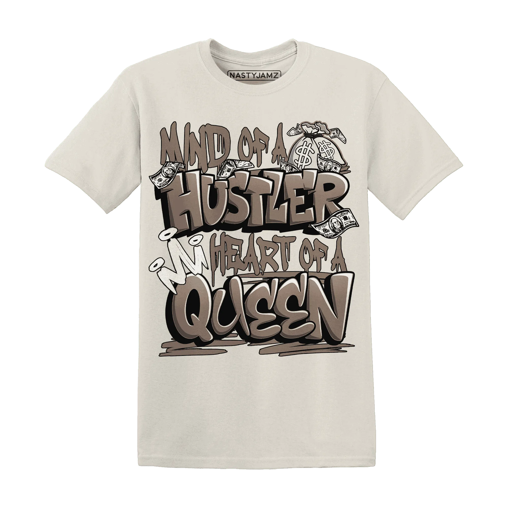 NastyJamz-Low-Mocha-1s-T-Shirt-Match-Hustler-Heart-Queen