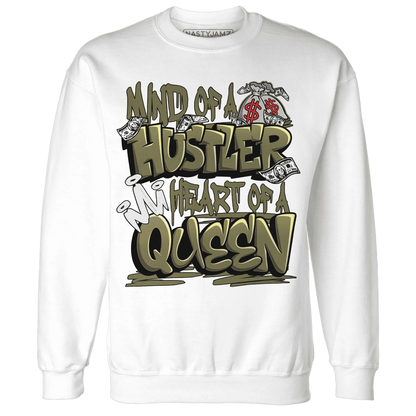 NastyJamz-Medium-Olive-1s-Sweatshirt-Match-Hustler-Heart-Queen