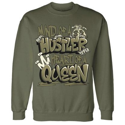 NastyJamz-Medium-Olive-1s-Sweatshirt-Match-Hustler-Heart-Queen