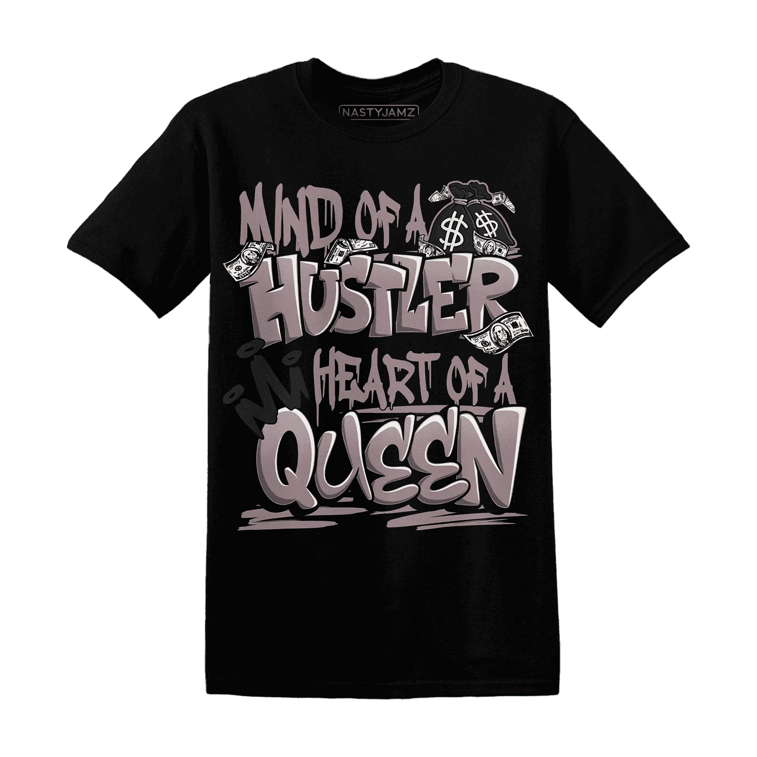 NastyJamz-Black-Violet-Ore-3s-T-Shirt-Match-Hustler-Heart-Queen