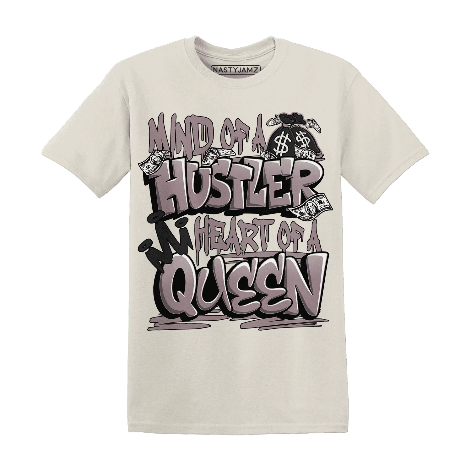 NastyJamz-Black-Violet-Ore-3s-T-Shirt-Match-Hustler-Heart-Queen