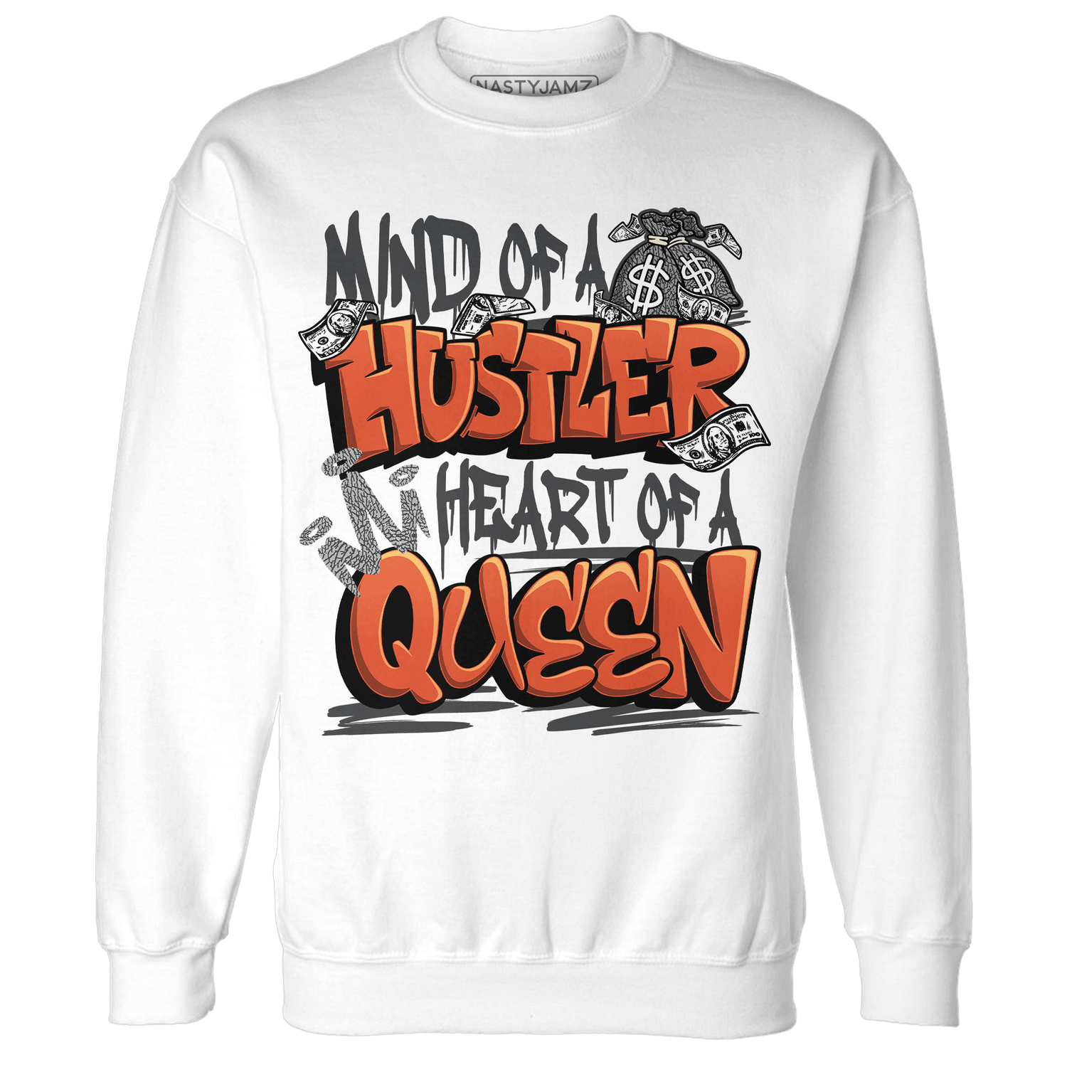 Georgia Peach 3s Sweatshirt Match Hustler Heart Queen - NastyJamz