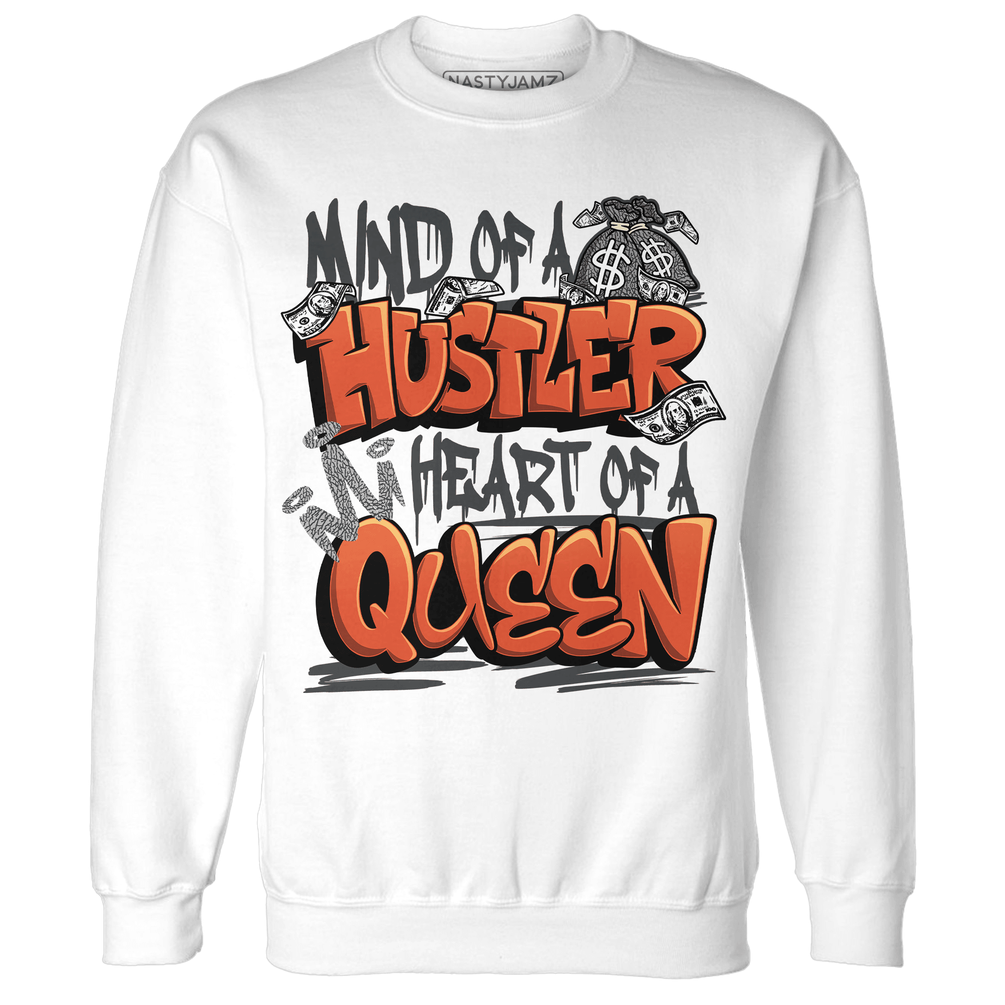 Georgia Peach 3s Sweatshirt Match Hustler Heart Queen - NastyJamz