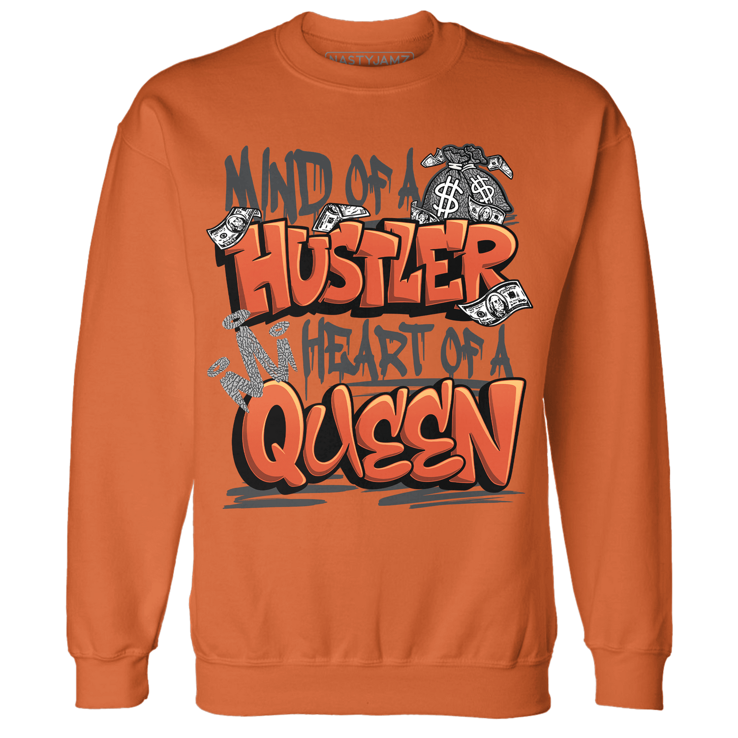 Georgia Peach 3s Sweatshirt Match Hustler Heart Queen - NastyJamz