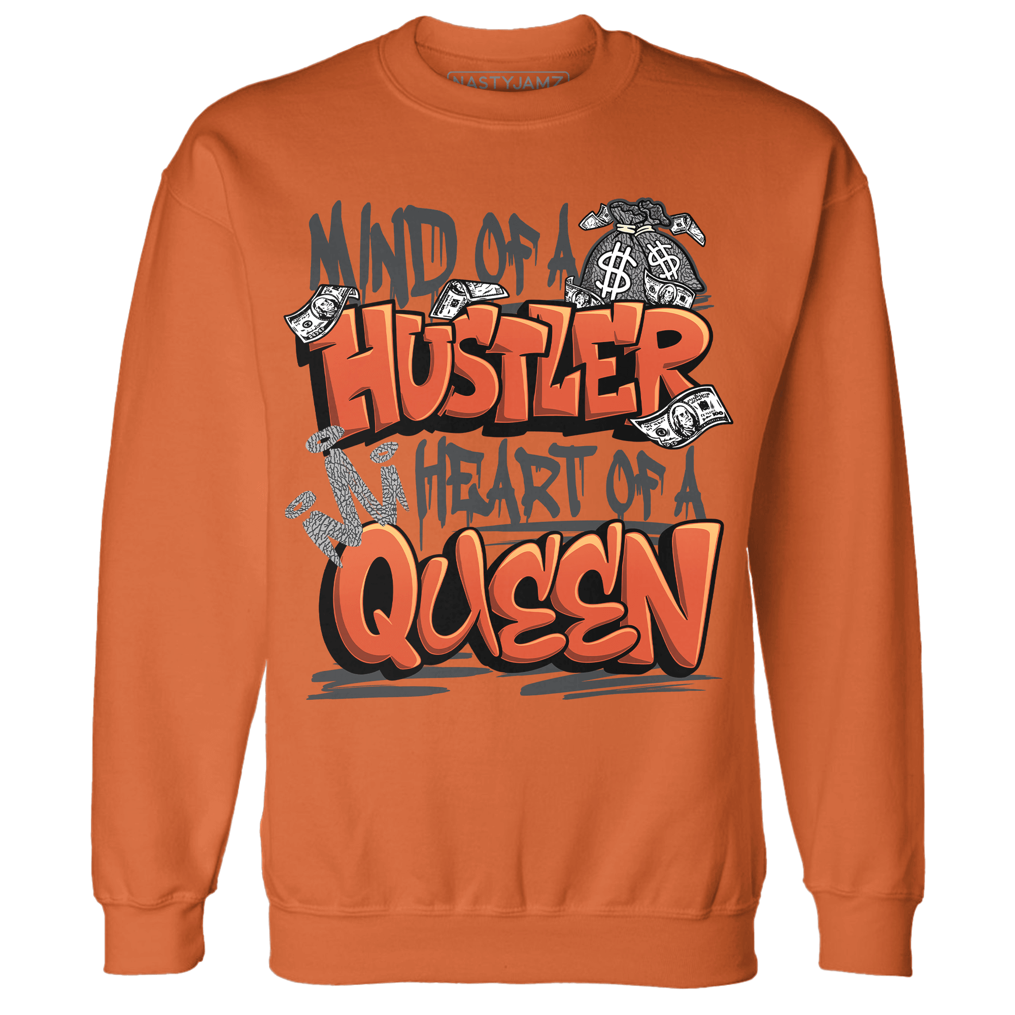Georgia Peach 3s Sweatshirt Match Hustler Heart Queen - NastyJamz