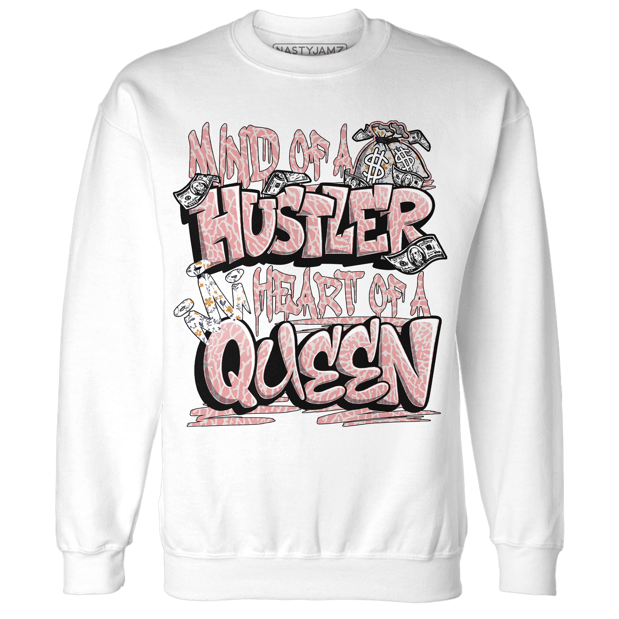 Red Stardust 3s Sweatshirt Match Hustler Heart Queen - NastyJamz