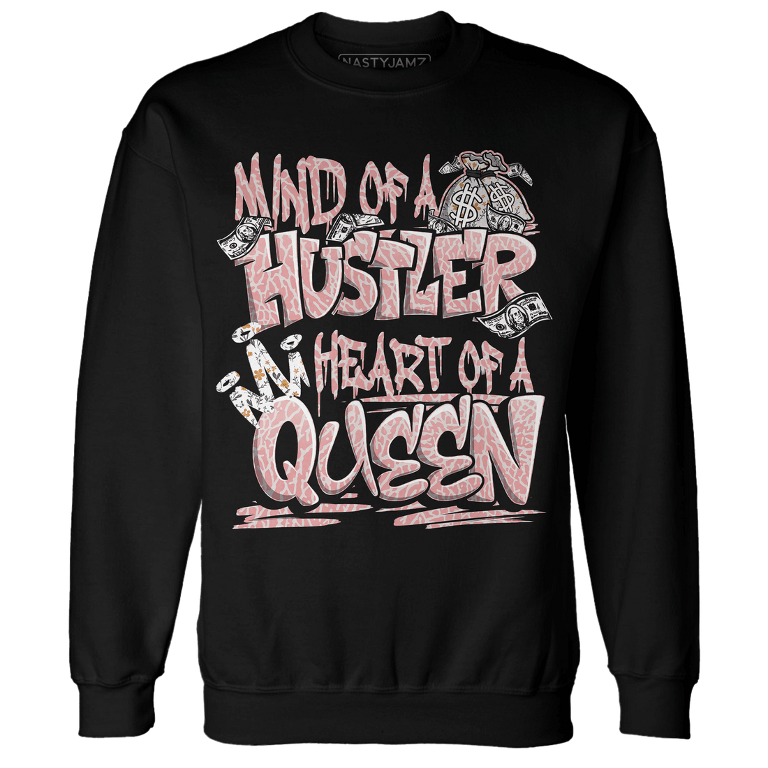 Red Stardust 3s Sweatshirt Match Hustler Heart Queen - NastyJamz