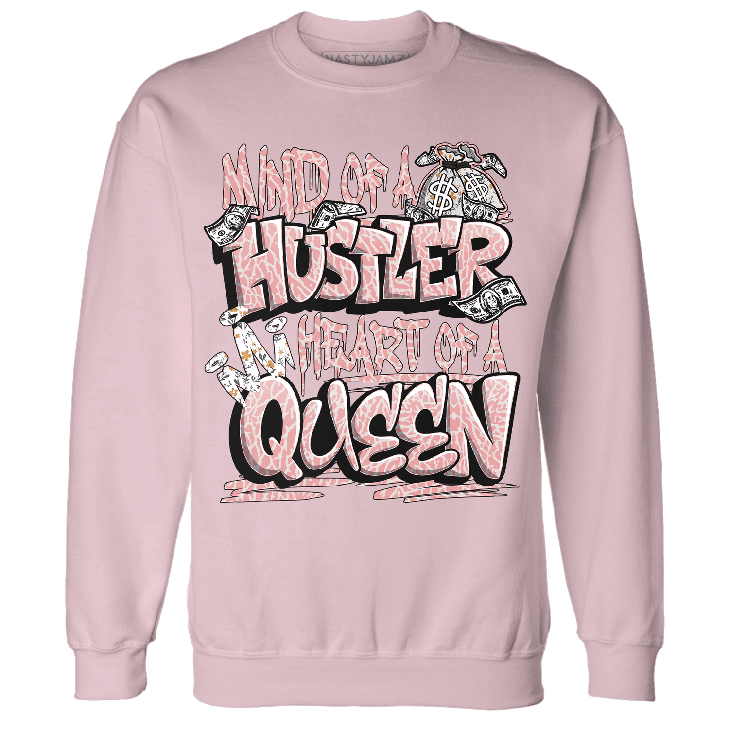 Red Stardust 3s Sweatshirt Match Hustler Heart Queen - NastyJamz