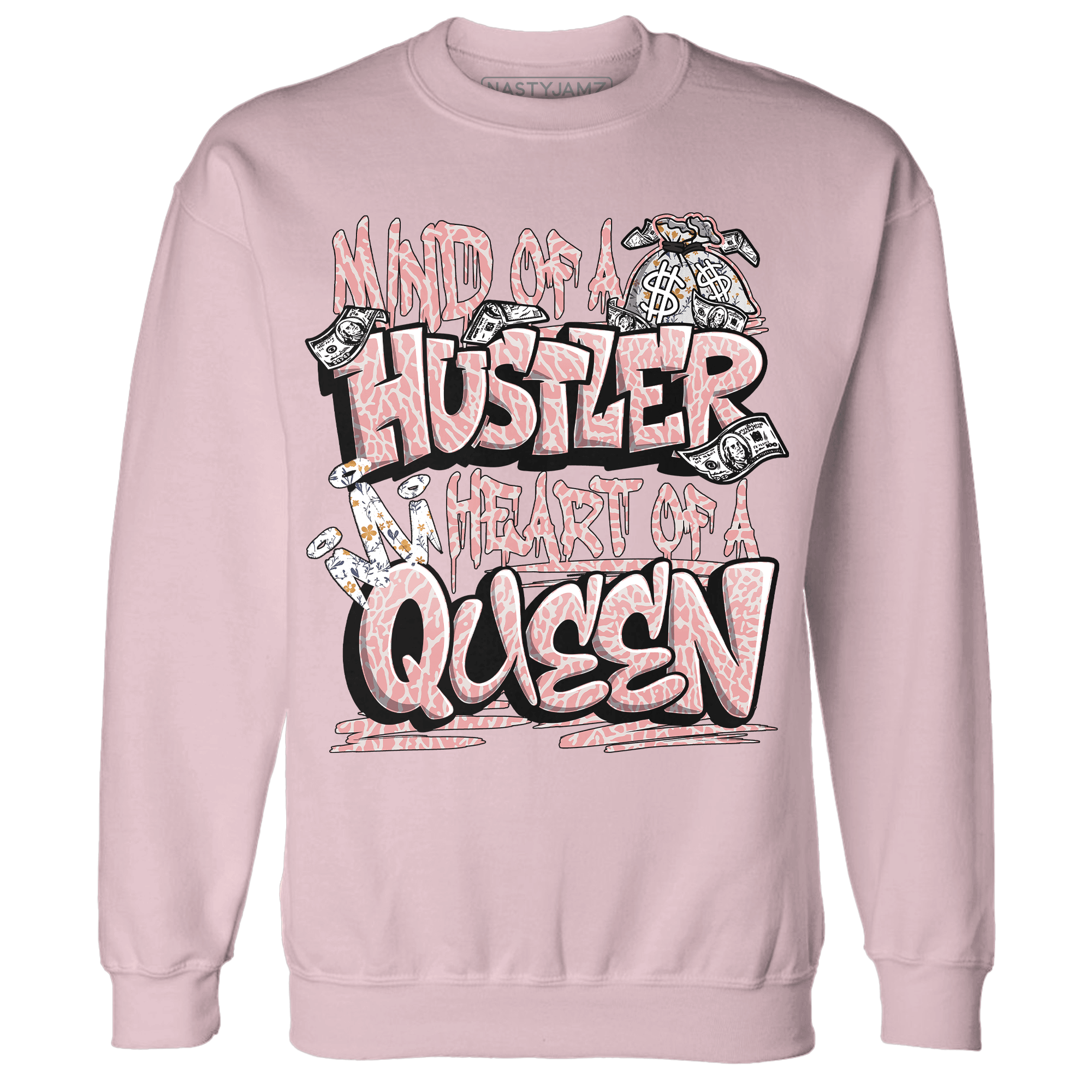 Red Stardust 3s Sweatshirt Match Hustler Heart Queen - NastyJamz