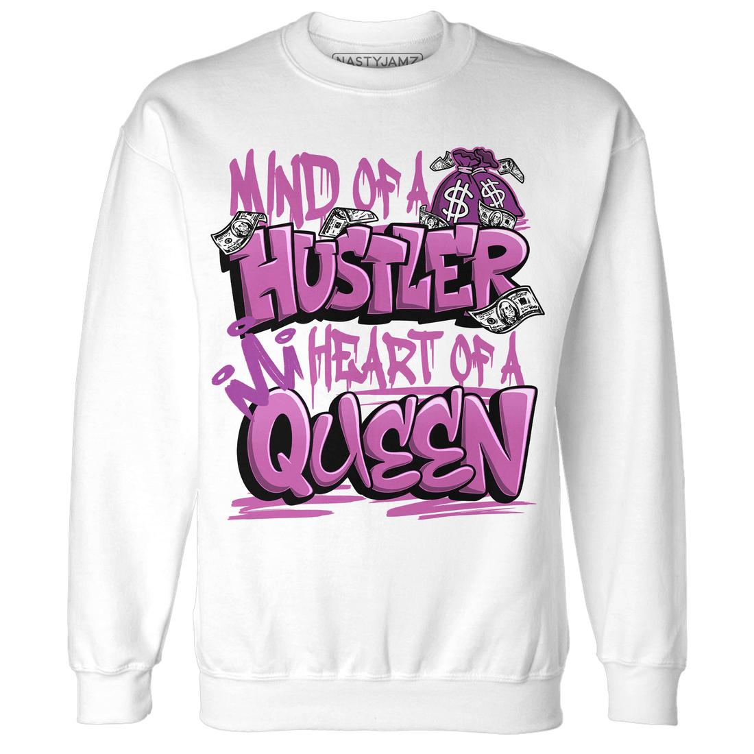 GS Hyper Violet 4s Sweatshirt Match Hustler Heart Queen - NastyJamz