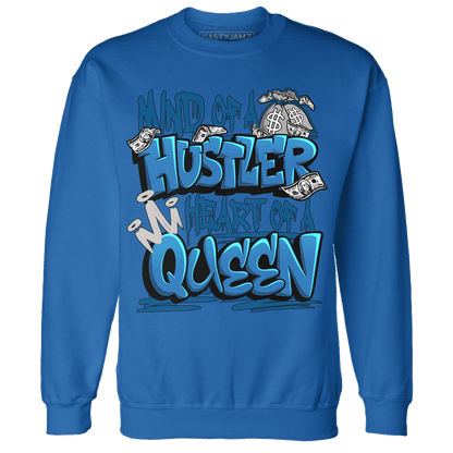 Industrial Blue 4s Sweatshirt Match Hustler Heart Queen - NastyJamz