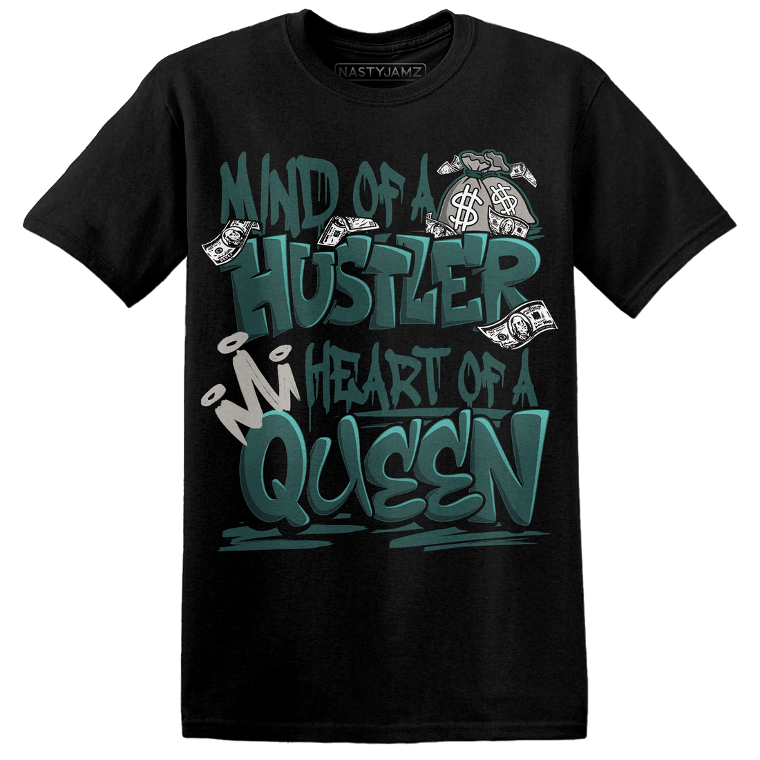 Oxidized Green 4s T Shirt Match Hustler Heart Queen - NastyJamz