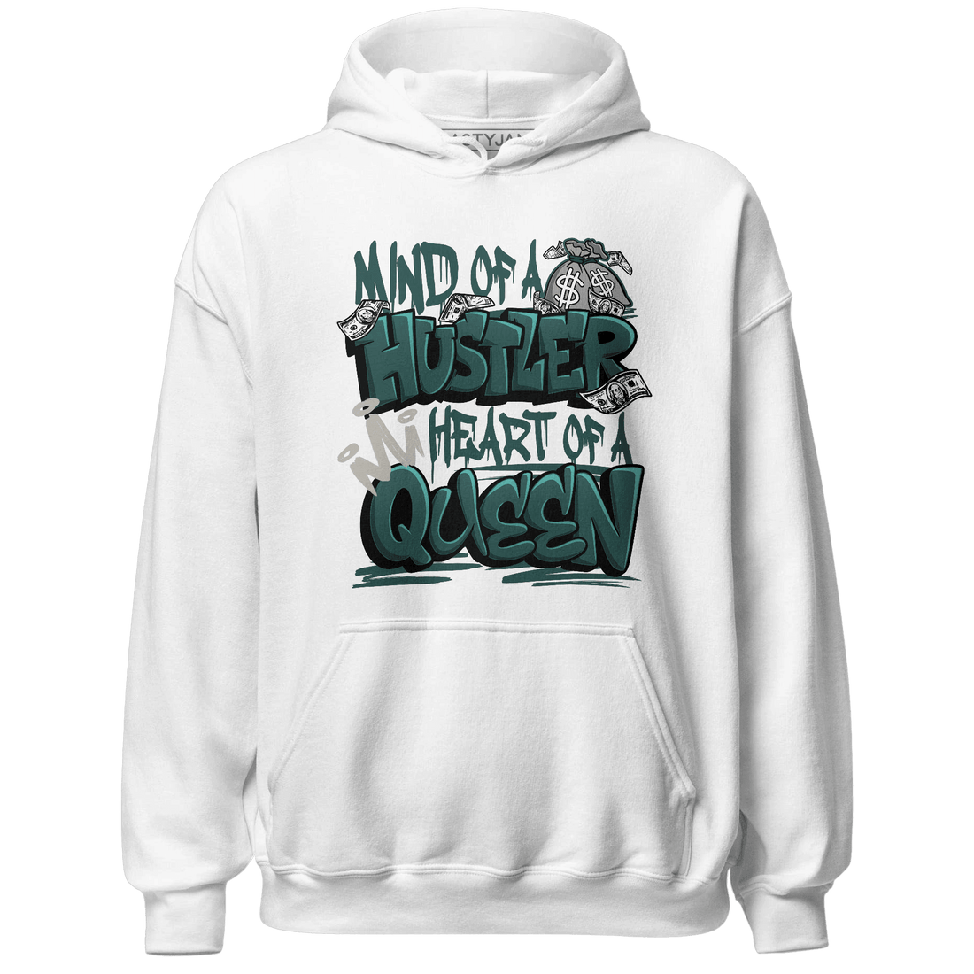 Oxidized Green 4s Hoodie Match Hustler Heart Queen - NastyJamz