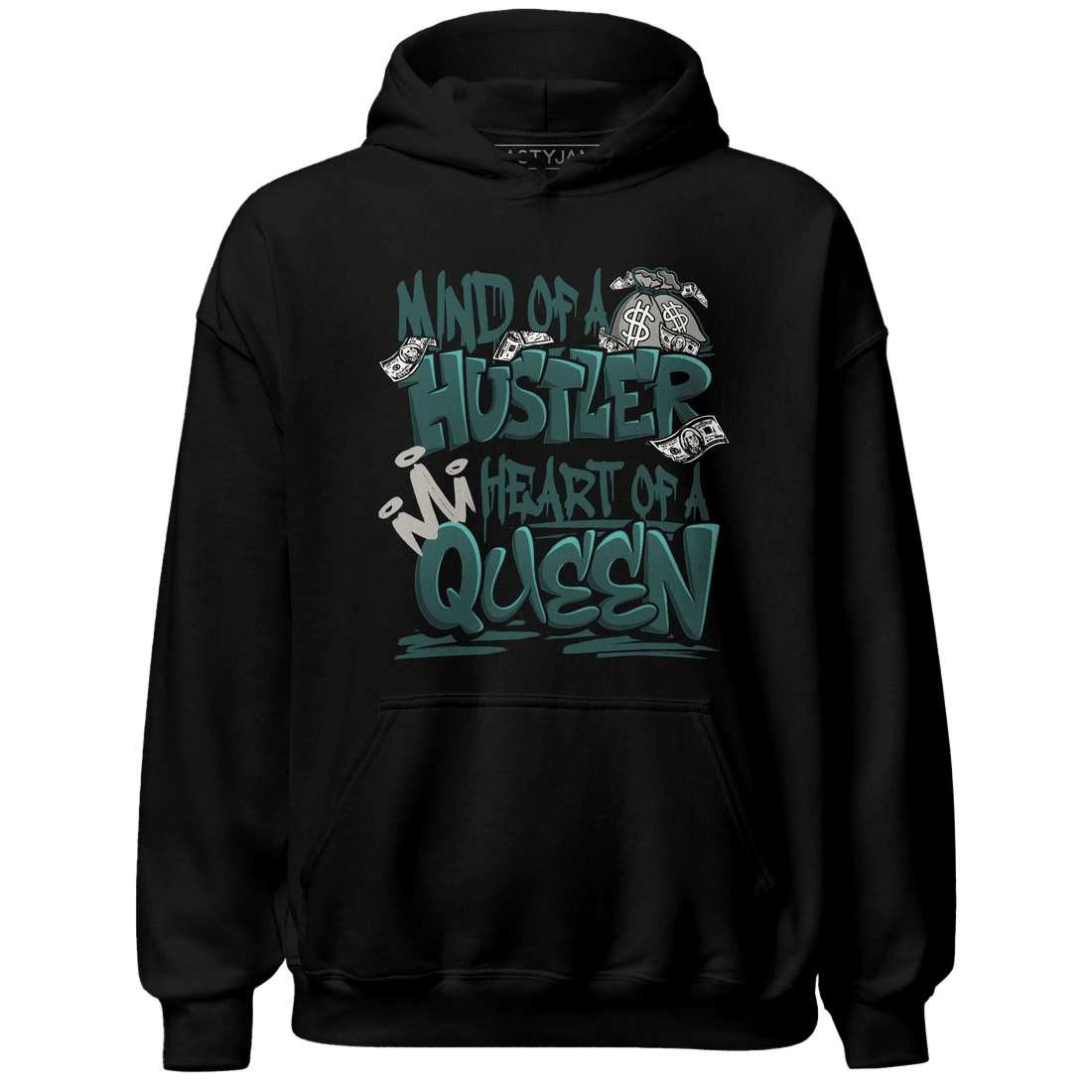 Oxidized Green 4s Hoodie Match Hustler Heart Queen - NastyJamz