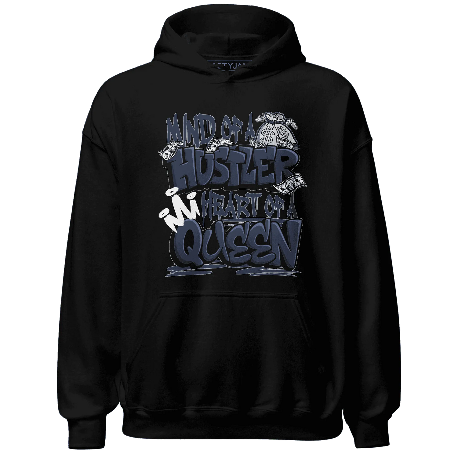 White-Navy-6s-Hoodie-Match-Hustler-Heart-Queen