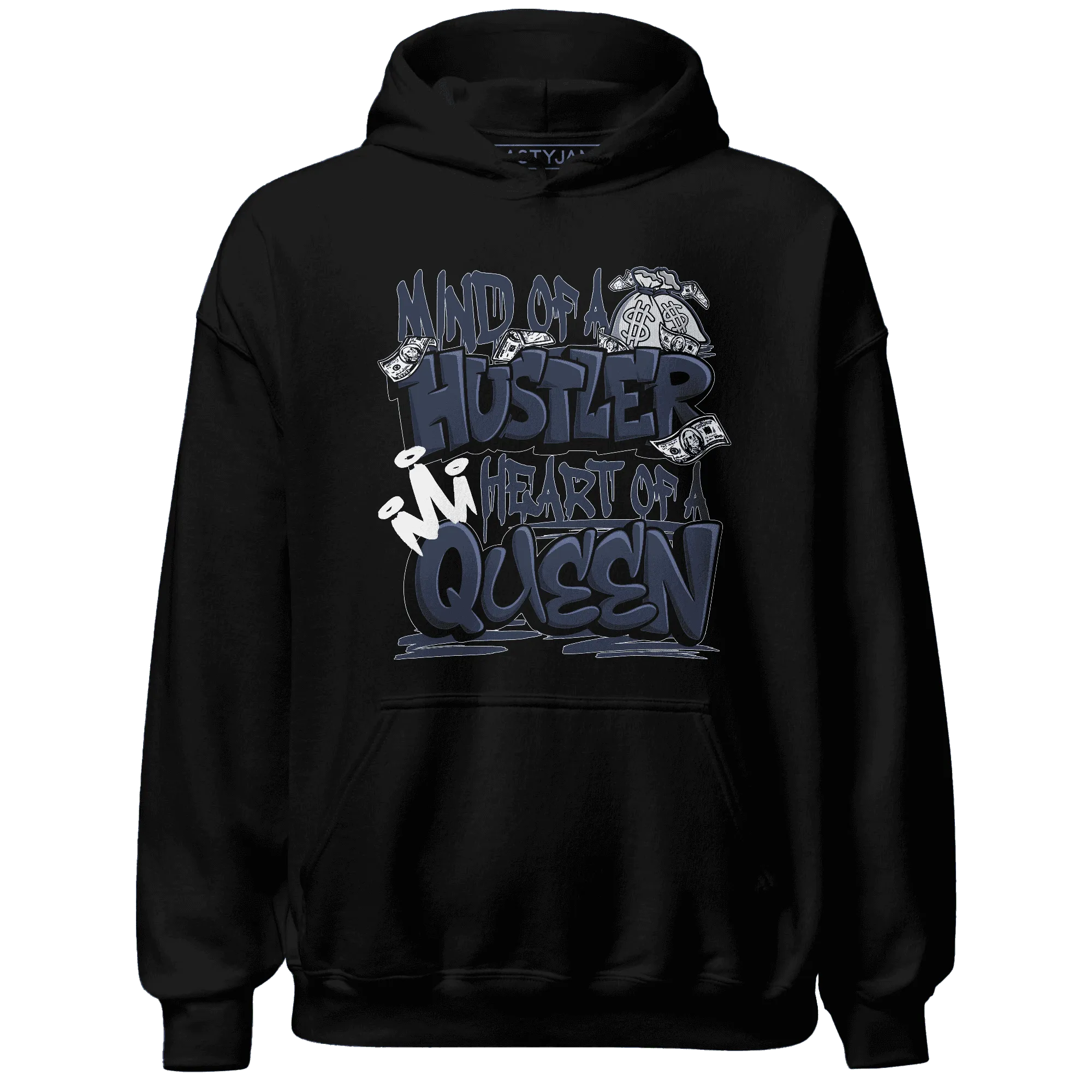 White-Navy-6s-Hoodie-Match-Hustler-Heart-Queen