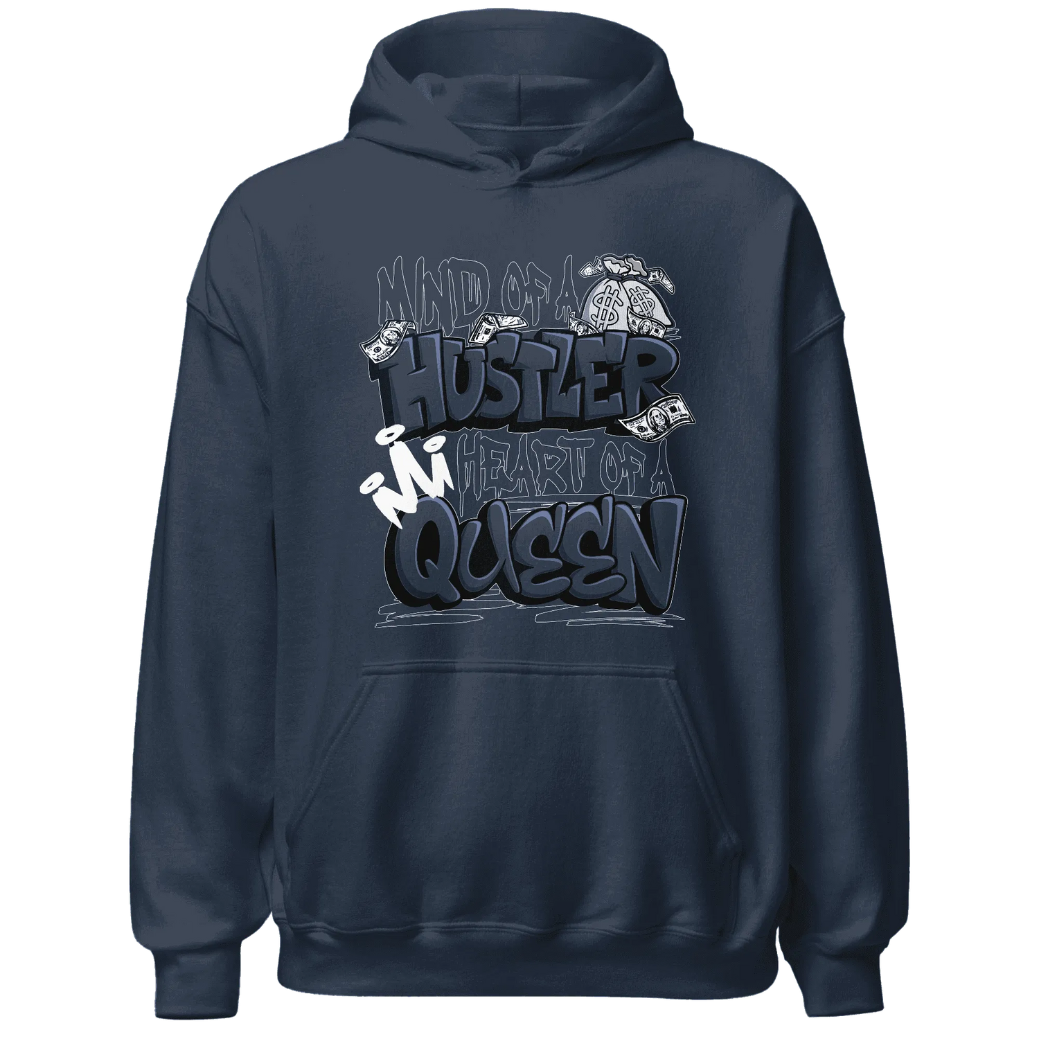 White-Navy-6s-Hoodie-Match-Hustler-Heart-Queen