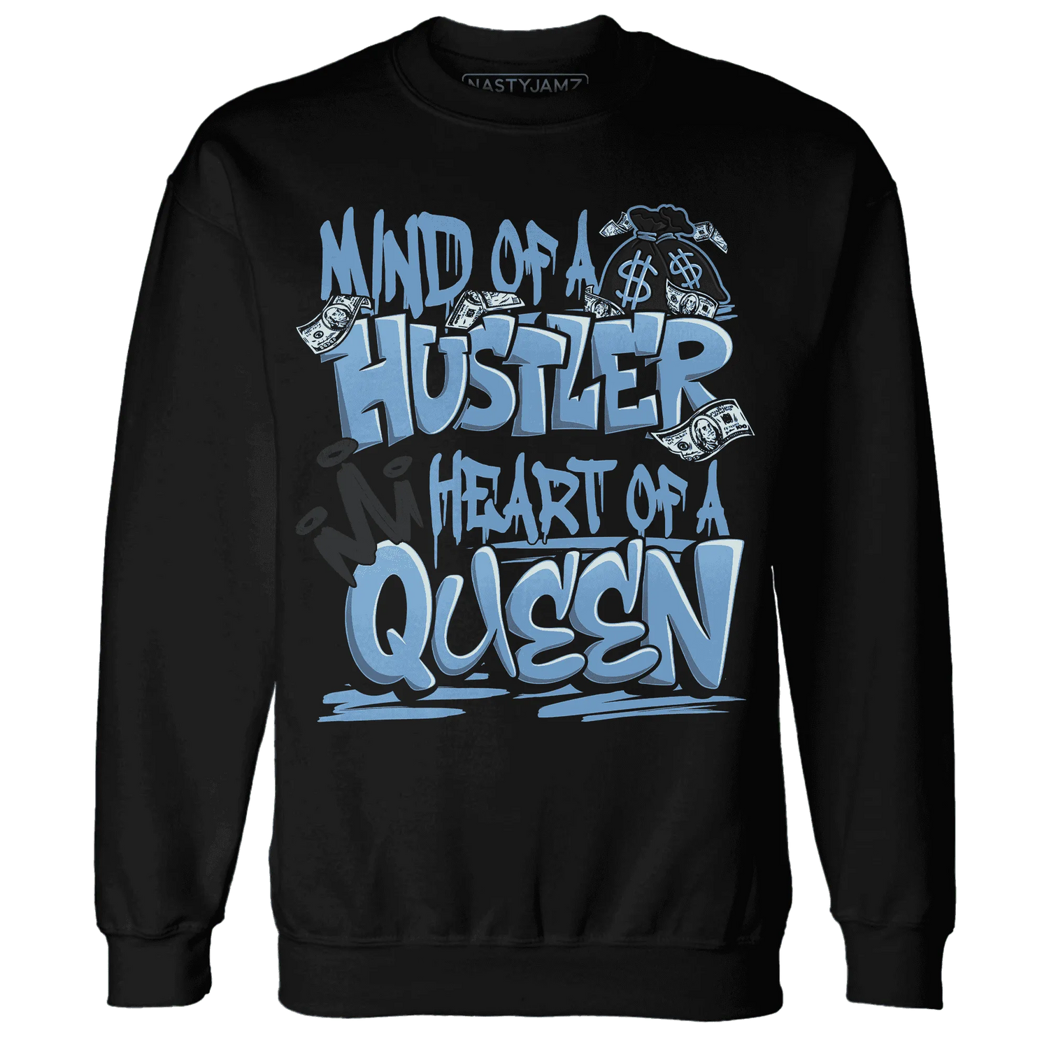 NastyJamz-AM-Plus-Black-Univercitii-Blue-Sweatshirt-Match-Hustler-Heart-Queen