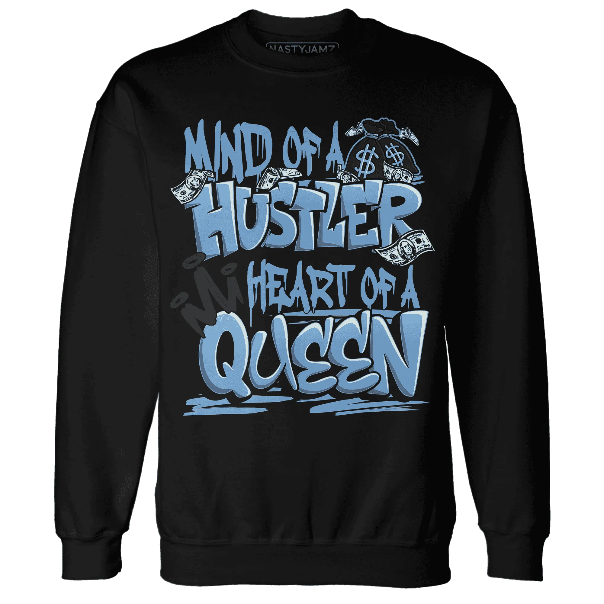 NastyJamz-AM-Plus-Black-Univercitii-Blue-Sweatshirt-Match-Hustler-Heart-Queen