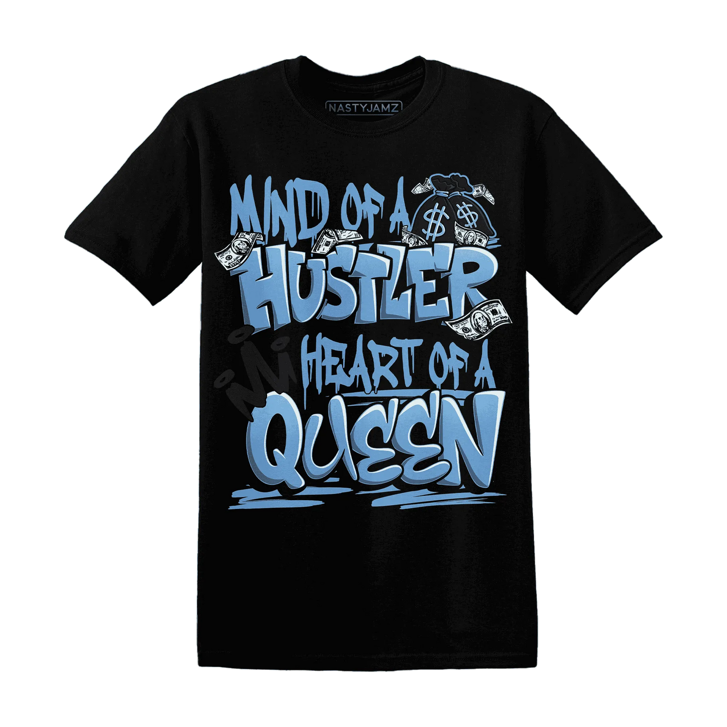 NastyJamz-AM-Plus-Black-Univercitii-Blue-T-Shirt-Match-Hustler-Heart-Queen