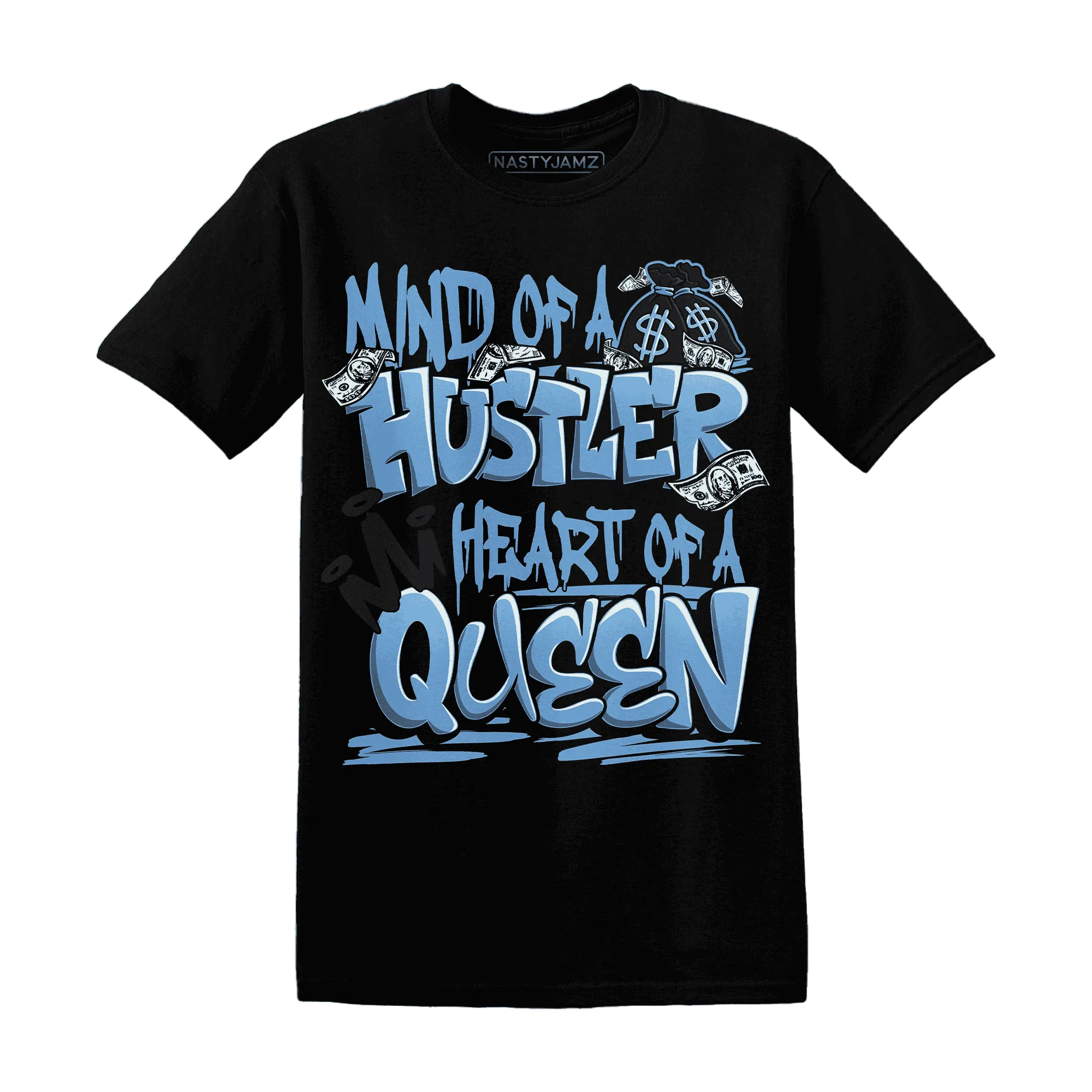NastyJamz-AM-Plus-Black-Univercitii-Blue-T-Shirt-Match-Hustler-Heart-Queen