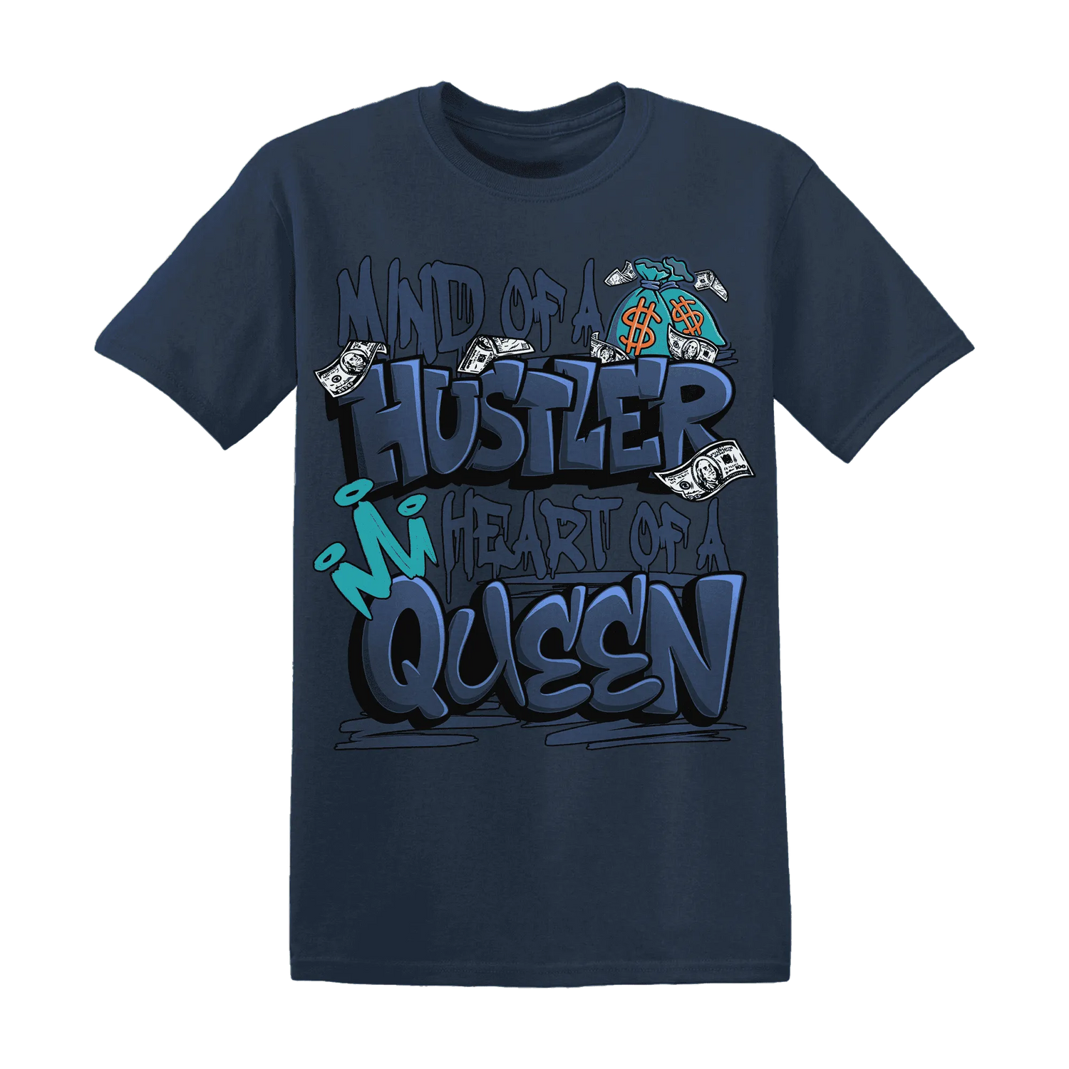 NastyJamz-AM-Plus-Drift-Midnight-Navy-Total-Orange-Dusty-Cactus-T-Shirt-Match-Hustler-Heart-Queen