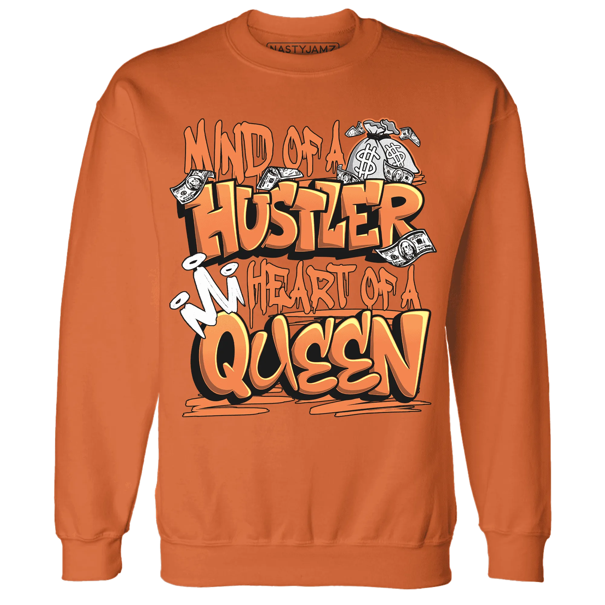 NastyJamz-AM-TW-White-Orange-Sweatshirt-Match-Hustler-Heart-Queen