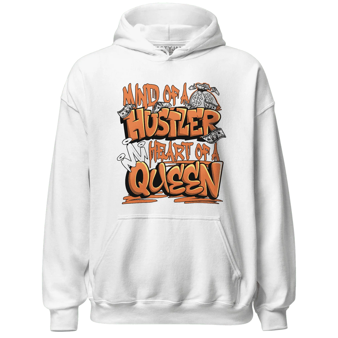 NastyJamz-AM-TW-White-Orange-Hoodie-Match-Hustler-Heart-Queen