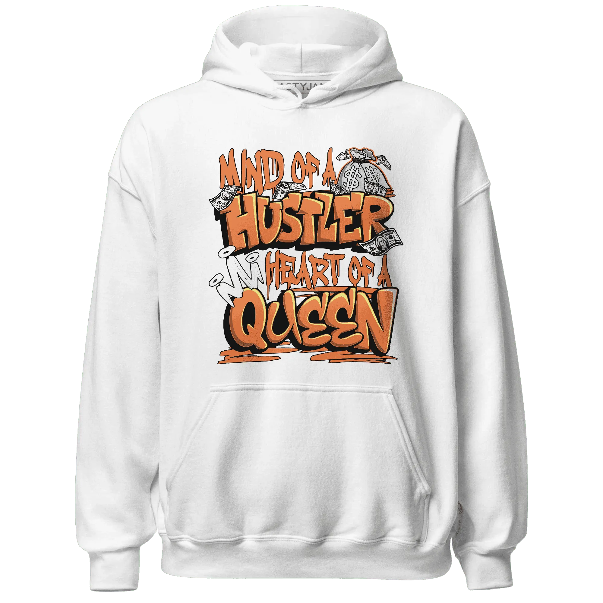 NastyJamz-AM-TW-White-Orange-Hoodie-Match-Hustler-Heart-Queen