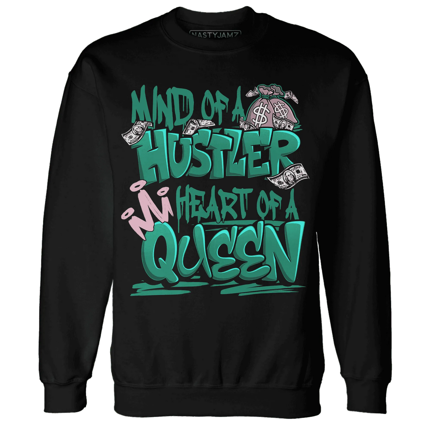 NastyJamz-Dunk-Pink-Malachite-Medium-Soft-Low-Sail-Sweatshirt-Match-Hustler-Heart-Queen