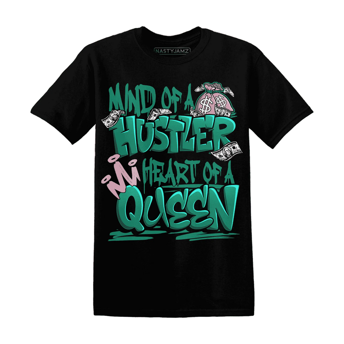 NastyJamz-Dunk-Pink-Malachite-Medium-Soft-Low-Sail-T-Shirt-Match-Hustler-Heart-Queen