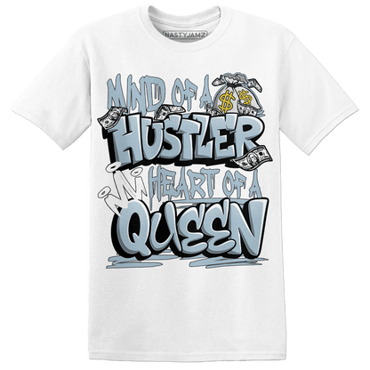 Blue Grey 13s T Shirt Match Hustler Heart Queen - NastyJamz
