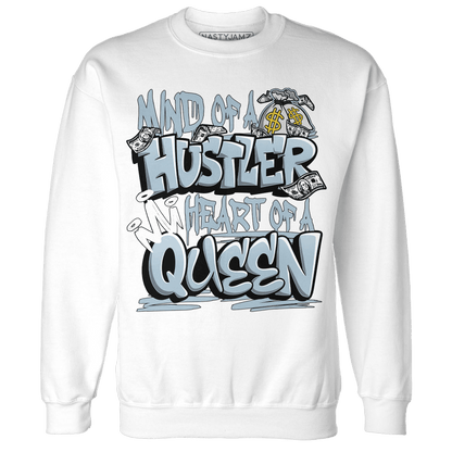 Blue Grey 13s Sweatshirt Match Hustler Heart Queen - NastyJamz