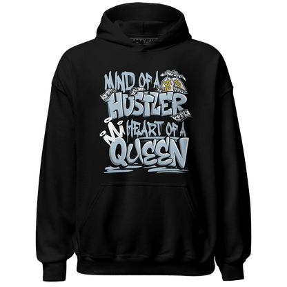 Blue Grey 13s Hoodie Match Hustler Heart Queen - NastyJamz