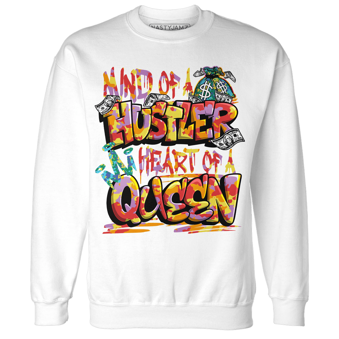 Mid GS Six Championships 1s Sweatshirt Match Hustler Heart Queen - NastyJamz