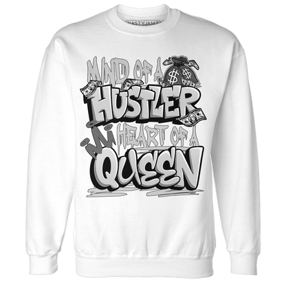 Retro High OG Black White 1s Sweatshirt Match Hustler Heart Queen - NastyJamz