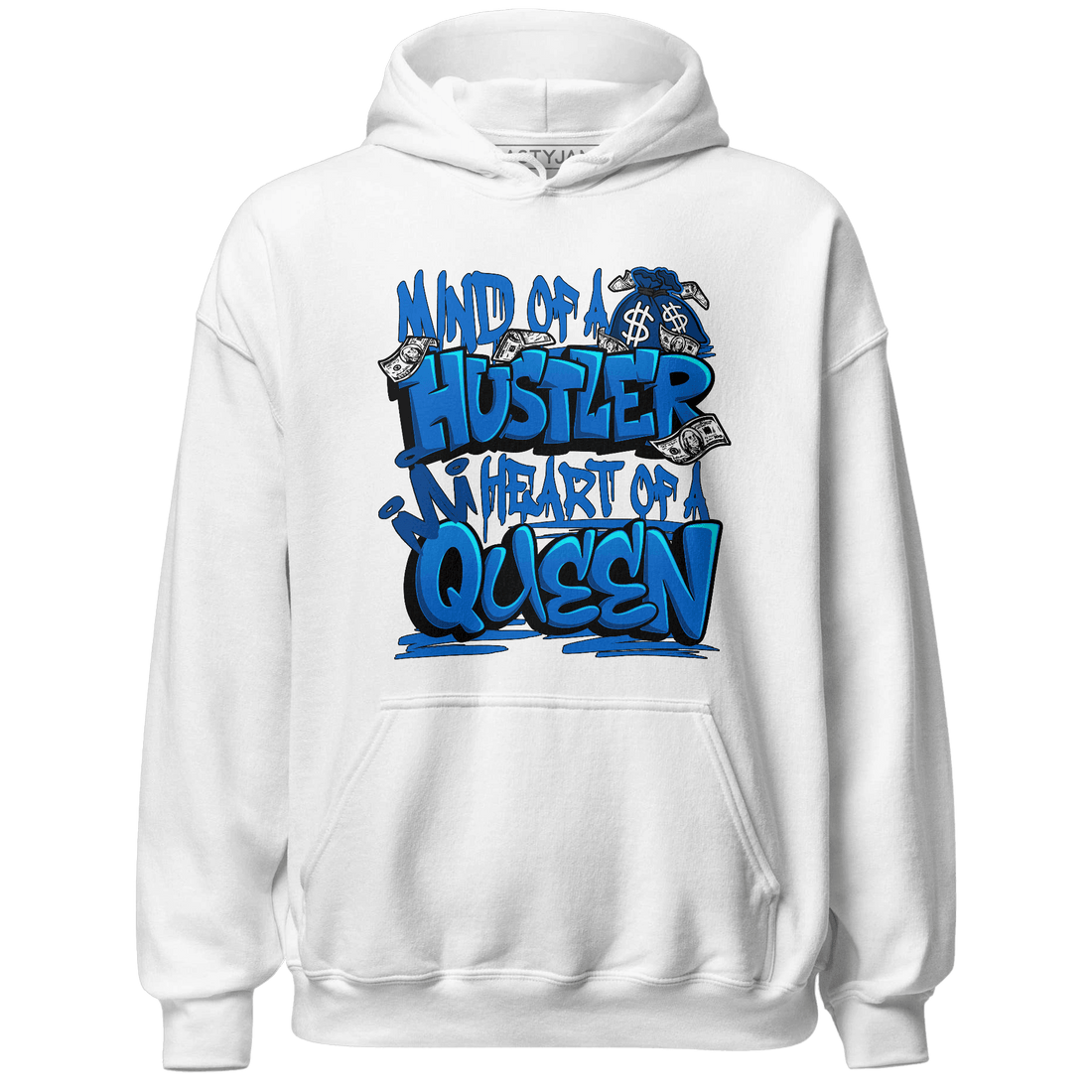 Royal Reimagined 1s Hoodie Match Hustler Heart Queen - NastyJamz