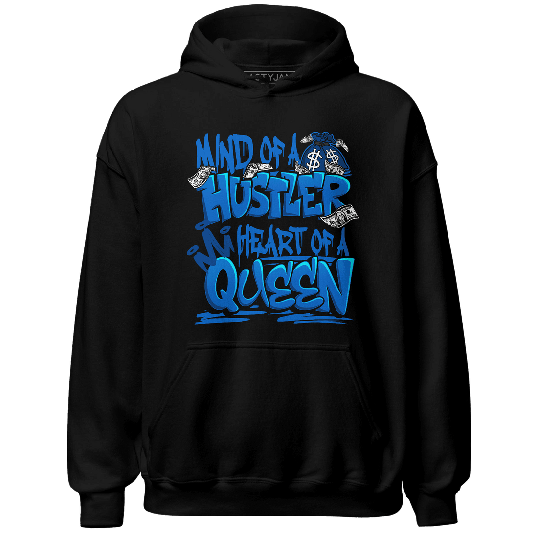 Royal Reimagined 1s Hoodie Match Hustler Heart Queen - NastyJamz