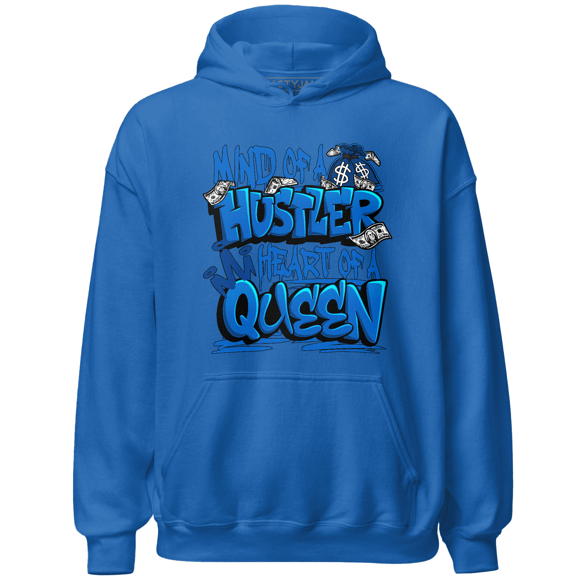 Royal Reimagined 1s Hoodie Match Hustler Heart Queen - NastyJamz