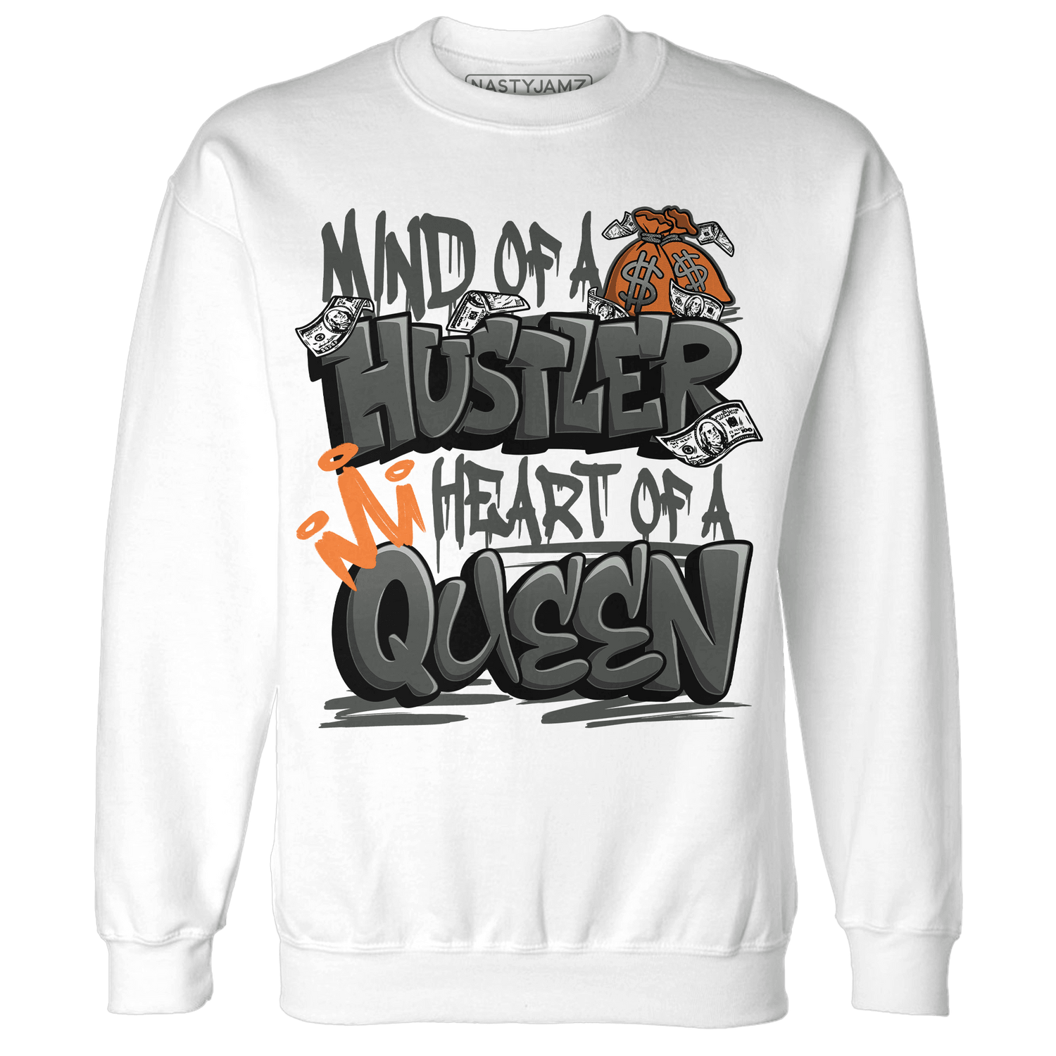 Fear Pack 3s Sweatshirt Match Hustler Heart Queen - NastyJamz