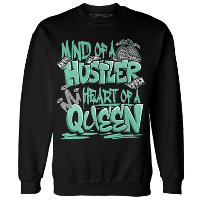 Green Glow 3s Sweatshirt Match Hustler Heart Queen - NastyJamz