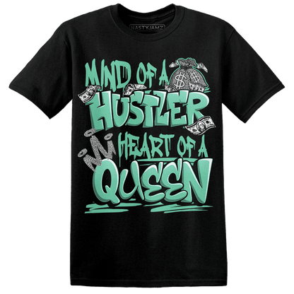 Green Glow 3s T Shirt Match Hustler Heart Queen - NastyJamz
