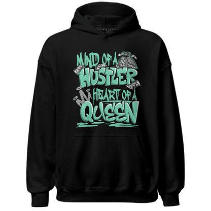 Green Glow 3s Hoodie Match Hustler Heart Queen - NastyJamz