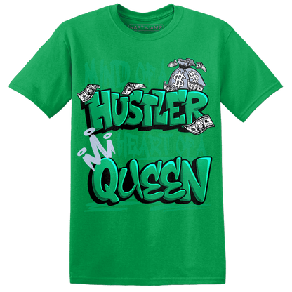 Lucky Green 5s T Shirt Match Hustler Heart Queen - NastyJamz