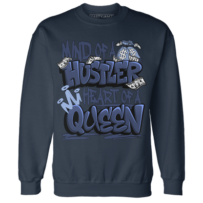 Midnight Navy 5s Sweatshirt Match Hustler Heart Queen - NastyJamz